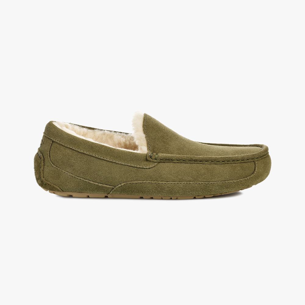 Mocassin UGG Ascot Slip-On Homme Vert Soldes 615THUWE